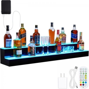48 inch 2 tiers acrylic wine display base with LED 