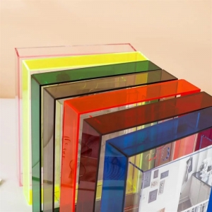 Wall mounted colorful neon acrylic photo frame 
