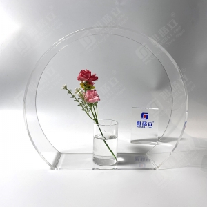 Modern customized acrylic round vase 