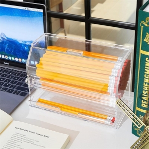 YAGELI clear acrylic straw pencil dispenser box 