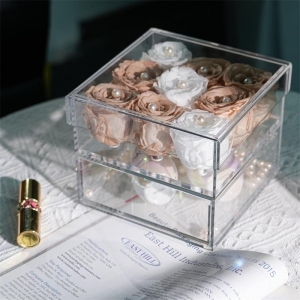 Wholesale acrylic 9 floer box with a drawer 