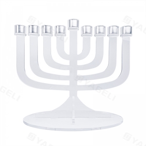 Lucite Oil Menorah for Jewish Festival