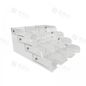 Multi - Slot Acrylic Card Tray for Organized Card Storage and Display 