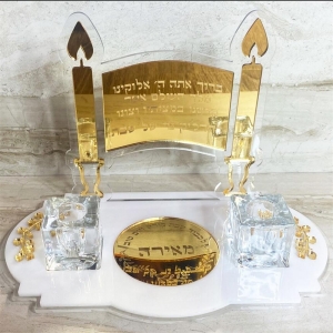 judaica shabbat decor tray
