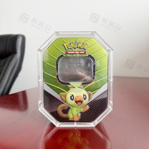Polygonal shaped Acrylic display case for Regular Pokemon Tin box 