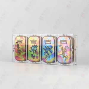 Detachable Acrylic display box for 4 Pokemon Mini tins 