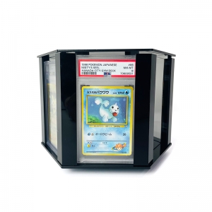 Hexagonal Rotating Acrylic PSA Card Display Case 
