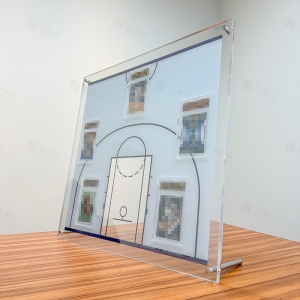 UV-Resistant Acrylic Basketball Court Trading Card Display Frame 