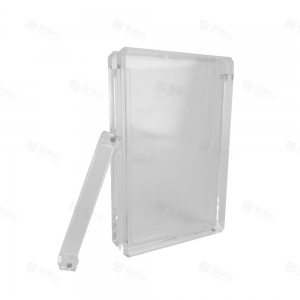 UV-Resistant Diamond-Edge Acrylic PSA Slab Display Case with Stand 