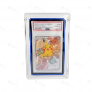 UV-Resistant Diamond-Edge Acrylic PSA Slab Display Case with Stand