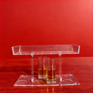 Judaica Gift Lucite Wine Kiddush Fountain Set 