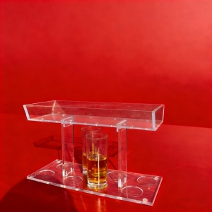 Judaica Gift Lucite Wine Kiddush Fountain Set 