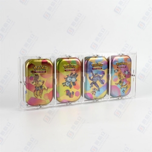 97% UV Resistance clear Acrylic 4 Pokemon Mini tin box 