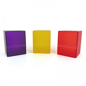 Matte Yellow Durable Plastic TCG Deck Box 