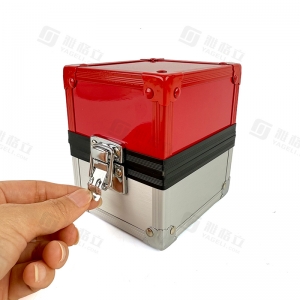 Red & Silver Metal Deck Box with Secure Locking Latch 
