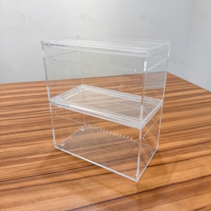 Stackable Clear Acrylic Reptile Enclosure with Ventilation 