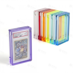 PSA Acrylic Colorful Magnetic Graded Card Display Box 