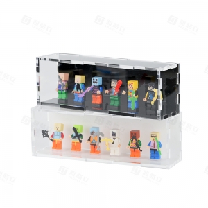 Premium Black & White Acrylic LEGO Display Stand – UV-Protected Dual Layer Collector Showcase Case 