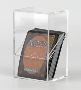 YAGELI Acrylic Deck Box Display Case | Premium TCG Accessories | Magnetic Acrylic Trading Card Storage Case