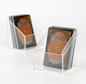 YAGELI Acrylic Deck Box Display Case | Premium TCG Accessories | Magnetic Acrylic Trading Card Storage Case 