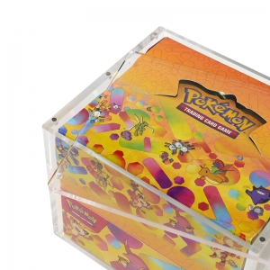 Clear Protective Display Acrylic Magnetic Case for Trading Card Tin Box 