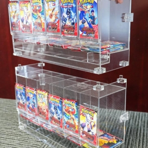 Stackable Clear Acrylic 6-Slot Trading Card Booster Pack Dispenser 