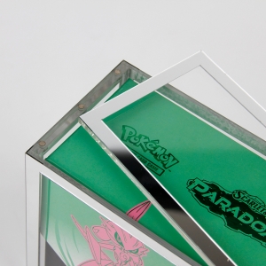 UV Resistant Luxury Silver Mirror Acrylic ETB Box  Magnetic Case 
