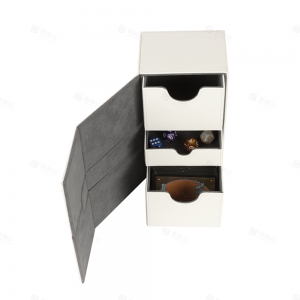 YAGELI PU Leather Deck Box with Dice Holder 