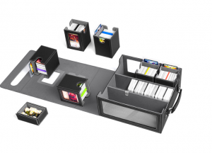Multi-Function Card Organizer Box PU Leather Trading Card Storage Case 
