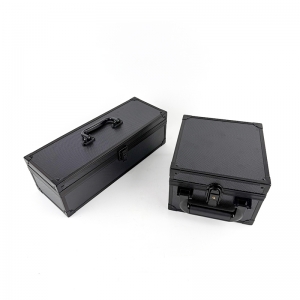 Black Aluminum Trading Card Storage Case for  cards with Toploaders 