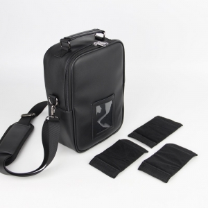 Black Oxford Crossbody Trading Card Bag with Display Window 