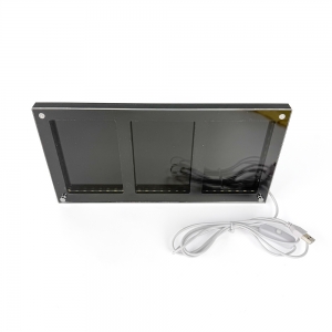 3-Slot LED Acrylic One-Touch Trading Card Display Frame 