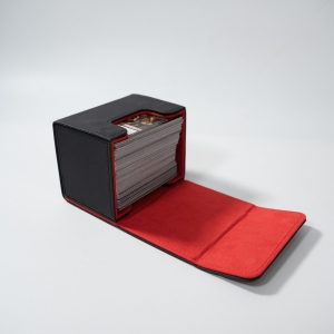 PU Leather Deck Box for Trading Cards 100+ Card Capacity Protective TCG Deck Holder 