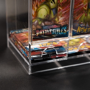 6 Slot Clear Acrylic Booster Pack Dispenser Stackable Trading Card Pack Holder 