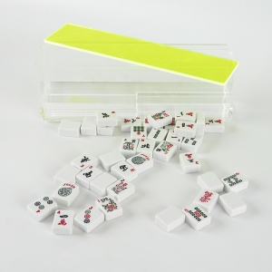 Clear Acrylic American Mahjong Storage Case for Mahjong Tile Set Organization 
