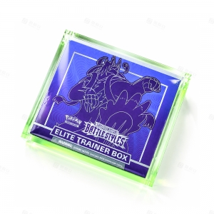 Acrylic ETB Display Case with Colorful Bottom | YAGELI TCG Accessories 