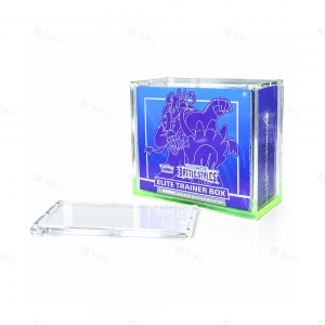 Acrylic ETB Display Case with Colorful Bottom | YAGELI TCG Accessories 