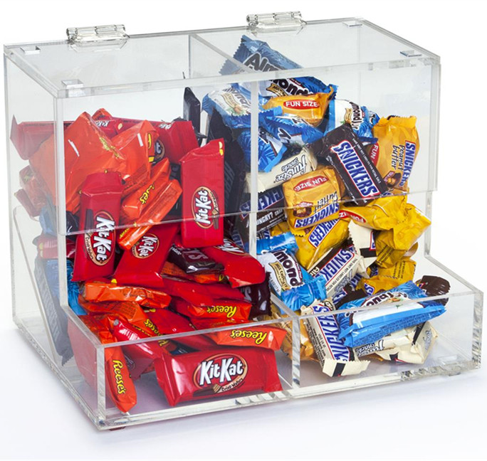 Acrylic storage box display for food 