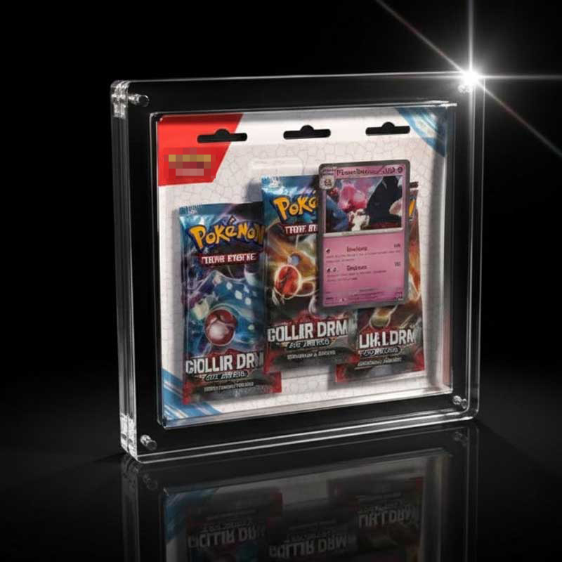 Premium Acrylic Display Case for Pokémon 3-Pack Blister: Ultimate Protection for TCG Sealed Packs